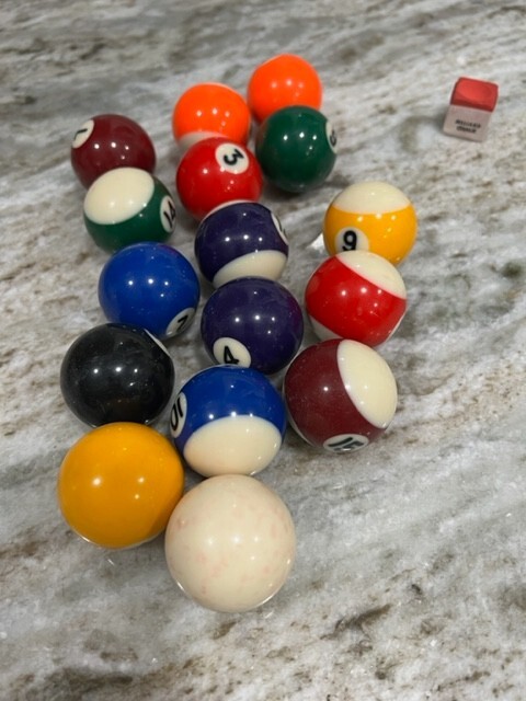 Miniature Pool Table Ball Set