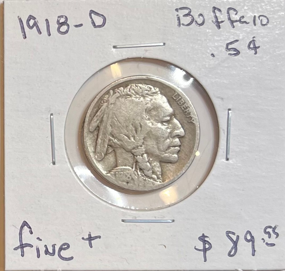 1918 D Buffalo Nickel 5C