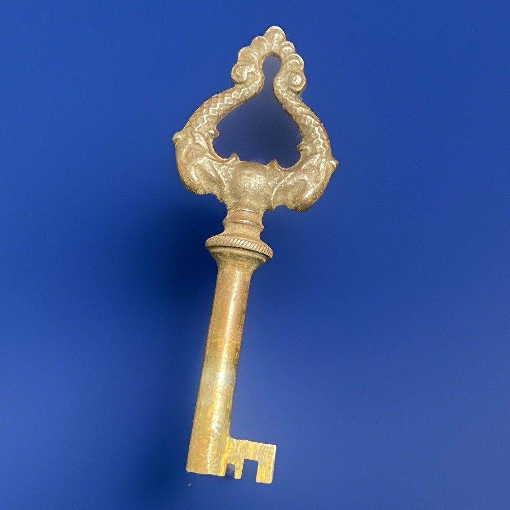 Skeleton Key Vintage Antique Dolphins Sea Creatures Oddity