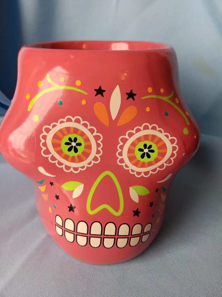 Ceramic Sugar Skull House Plant Planter