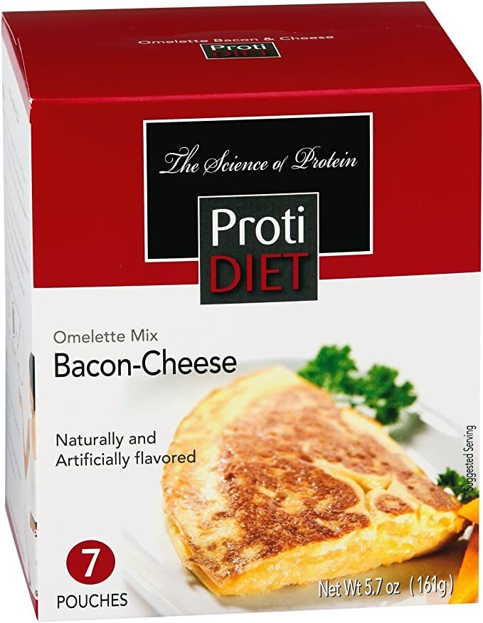 Protidiet Omelette Mix-Bacon Cheese 5.7 Oz. (7 Servings)