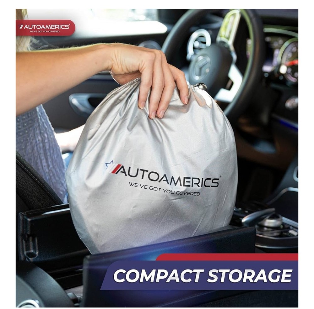New Autoamerics Foldable 1 Pc Windshield Sunshade - 64" X 33 1/2" - Ocean Wave