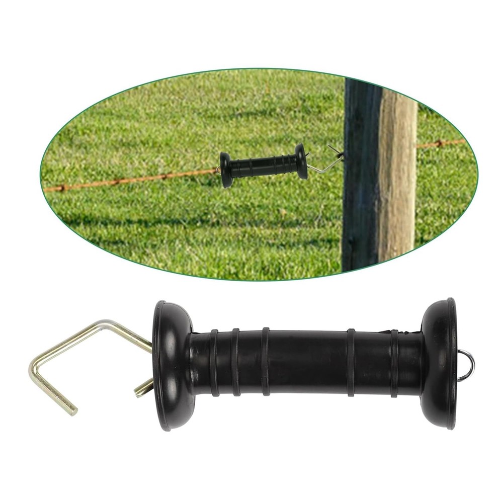 10 Pcs Plastic Electric Fence Gate Handle Insulators, Gate Handle with Spring...