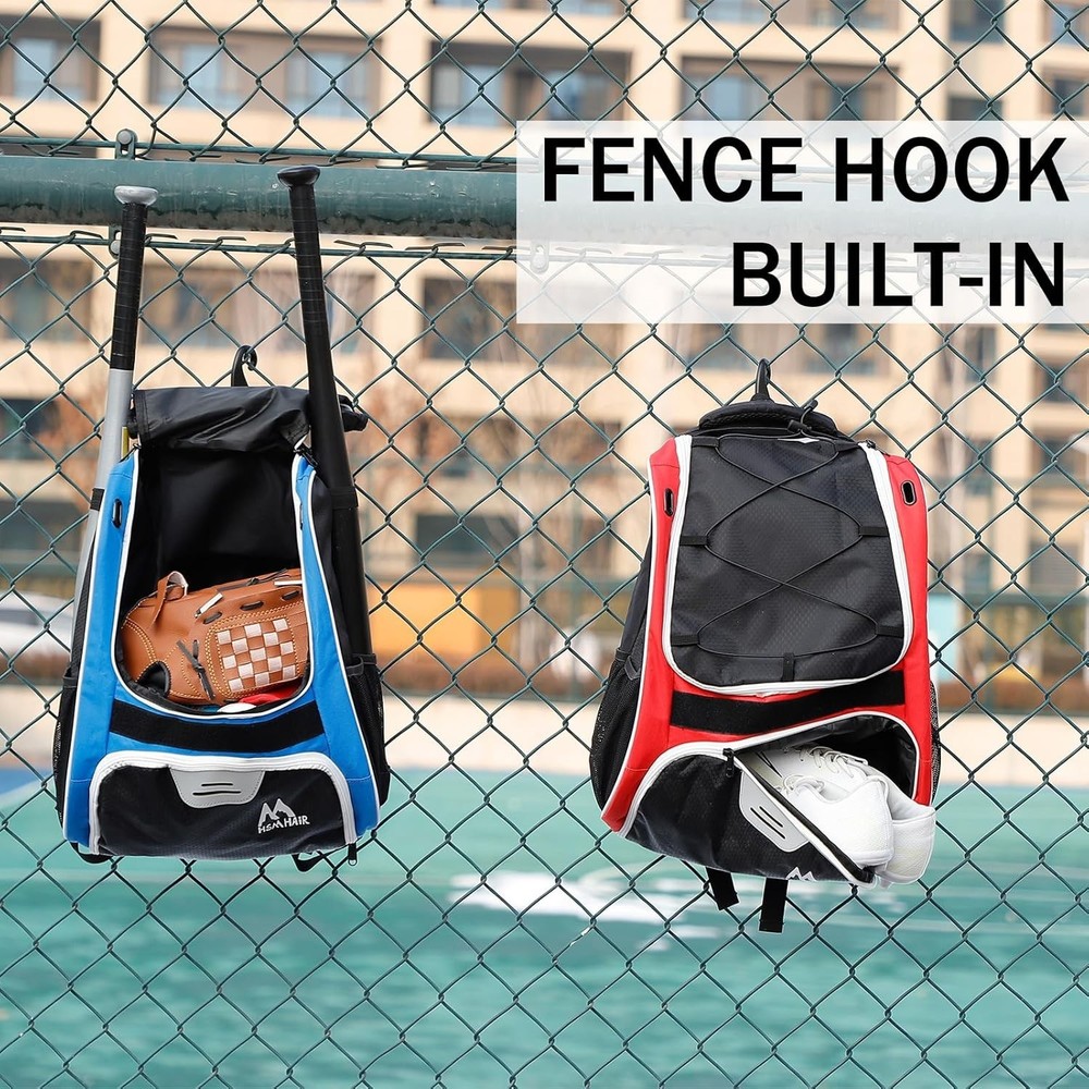 Baseball Bag-Baseball Backpack Holder for Baseball, Large Main Compartment,So...