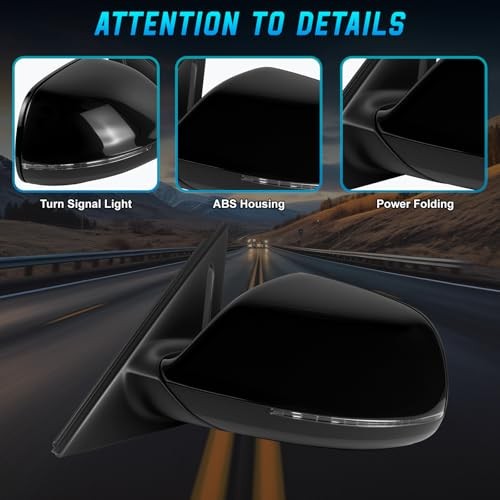 9 Pins Side Mirror Assembly Compatible with Audi Q5 2009 2010 Left Driver Side
