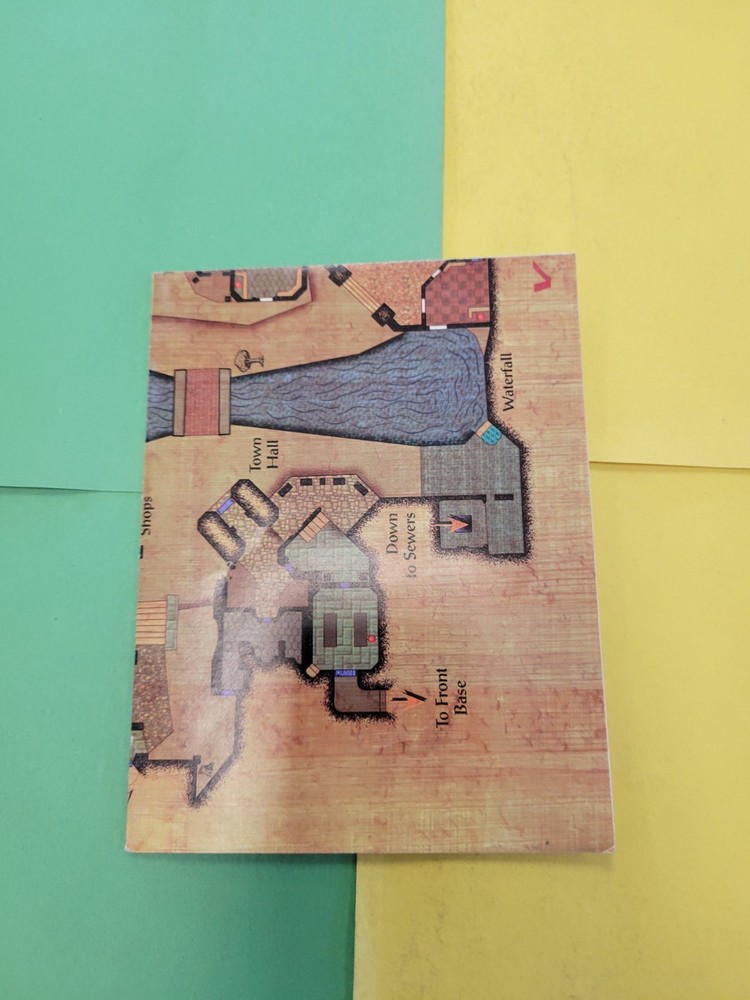STRIFE Town Map / Field Guide 1996 10x9