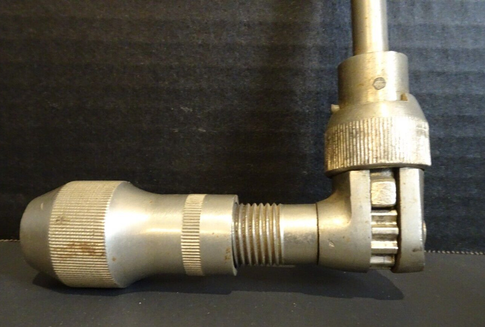 Vintage Hand Held Crank Drill with Conical Bit