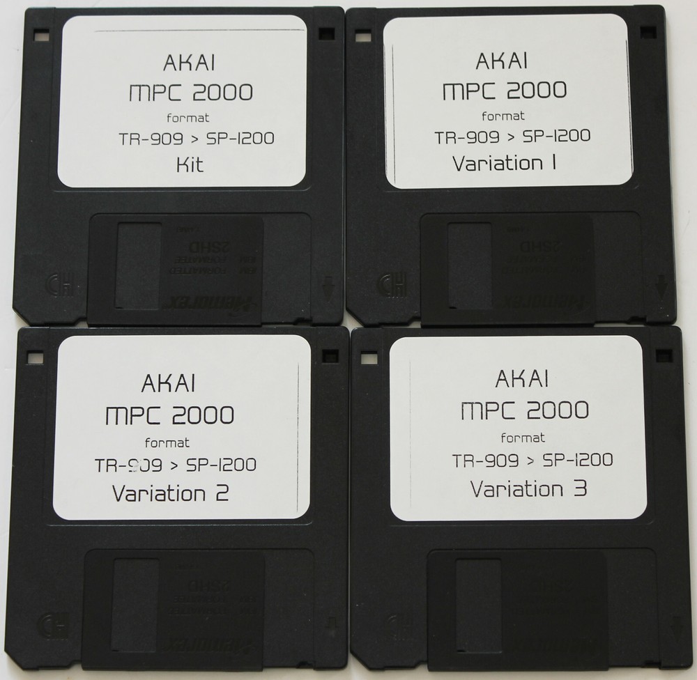 Akai MPC 2000 Format Floppy Disk Sample Library TR 909 Drums Sampled Into SP1200