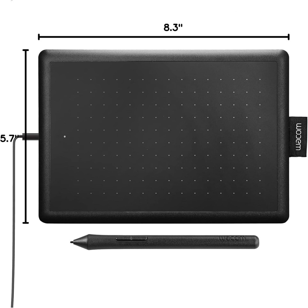 Small 8.3x5.7 Inch Graphics Tablet with 2048 Pressure Sensitivity for Mac/PC