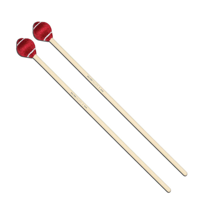 Mike Balter B24B Pro Vibe Mallets, Red Soft Cord, Birch