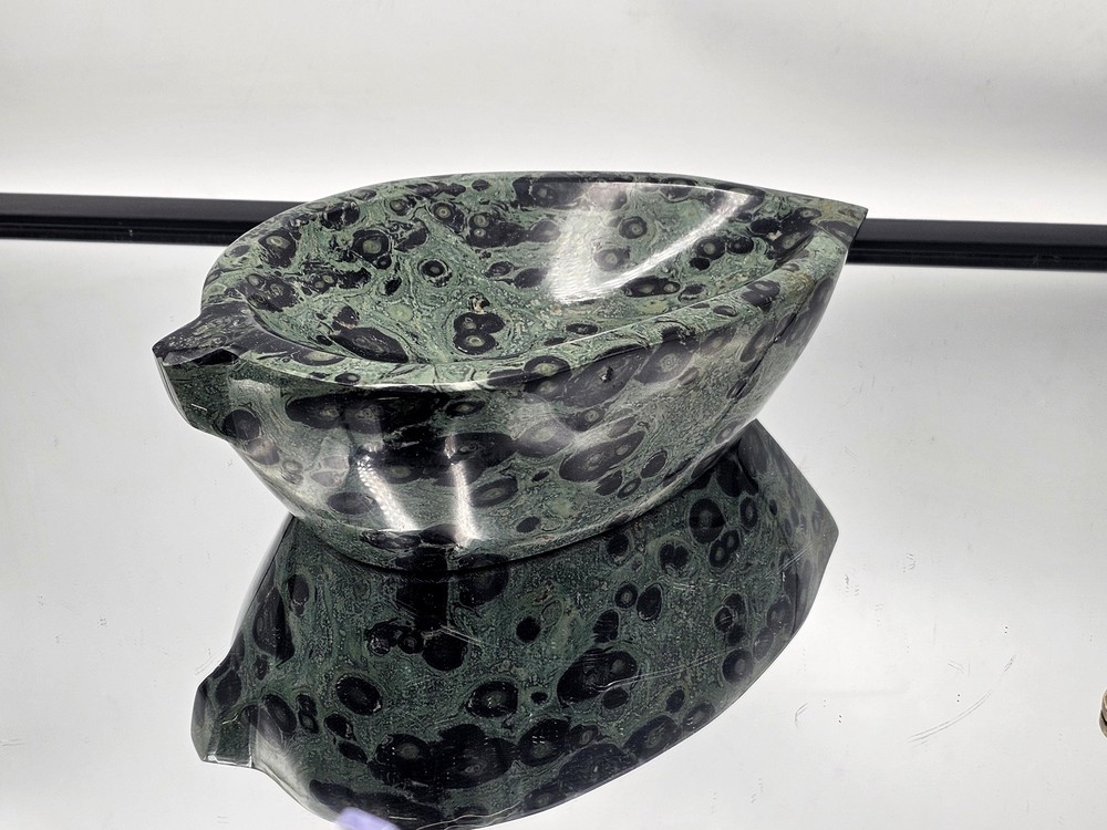 Large Kambaba Jasper Crystal Leaf Bowl (#7)