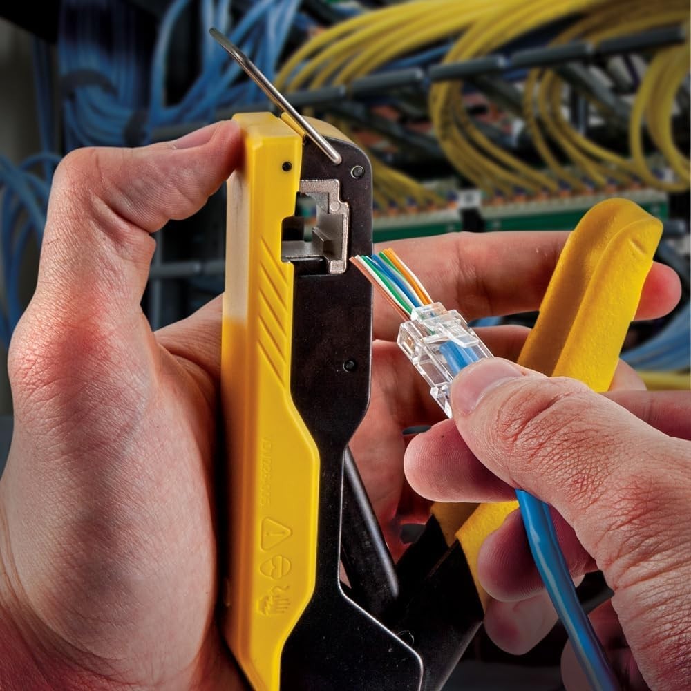 Ethernet Cable Tester and Crimper Kit, Pass-Thru Technology, Includes Connectors