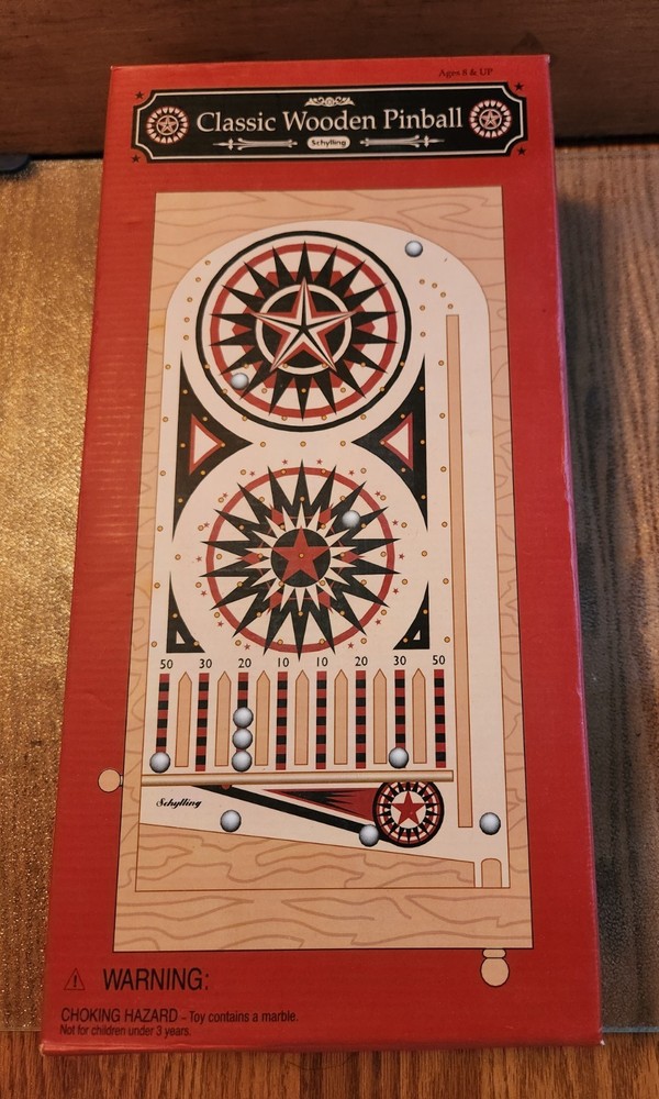 Wooden Pinball Machine By Schylling. Tabletop.