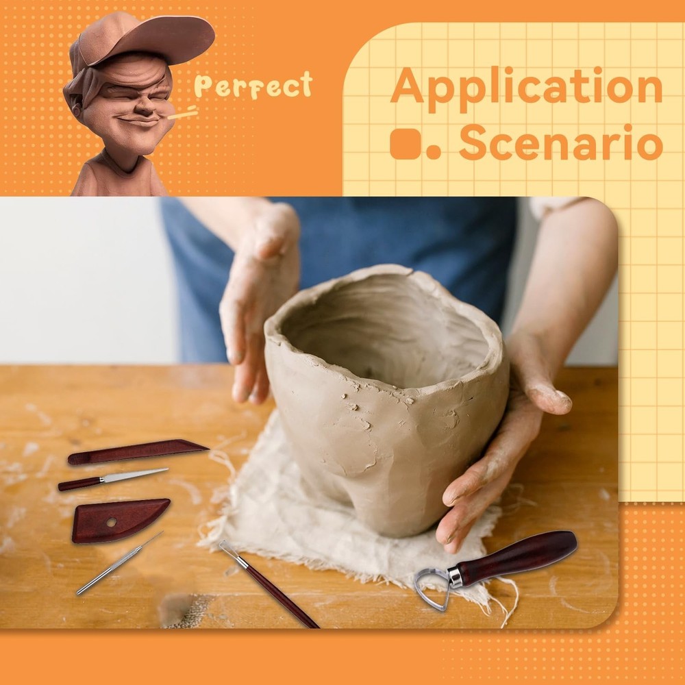 Pottery Tools Kit, Clay Tools Set, Ceramic Tool Kit, Pottery Tools and Suppli...