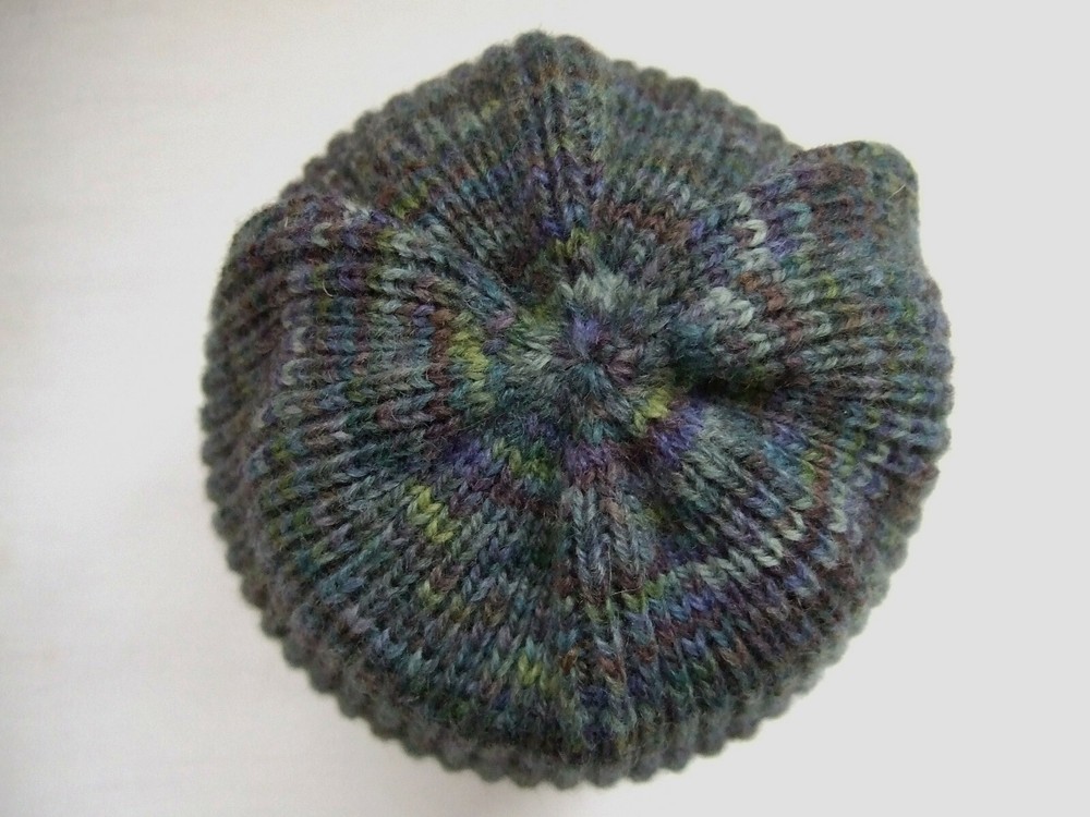 Hand Knitted HAT, 100% Wool Yarn (HAND DYED by me)