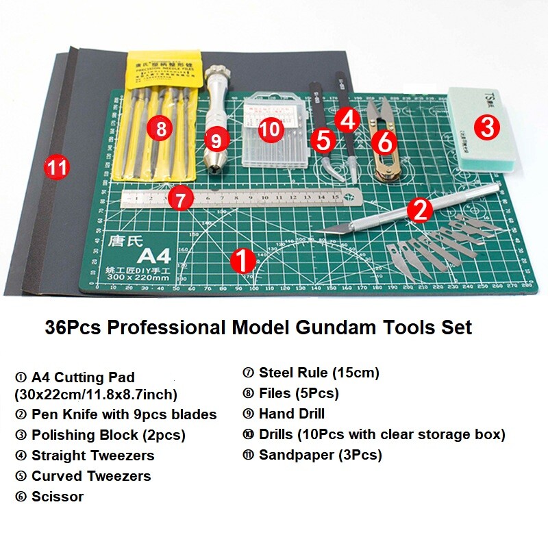 A4 A5 PVC Cutting Mat Self Healing Pad Model Building Tools Set Manual DIY Tool