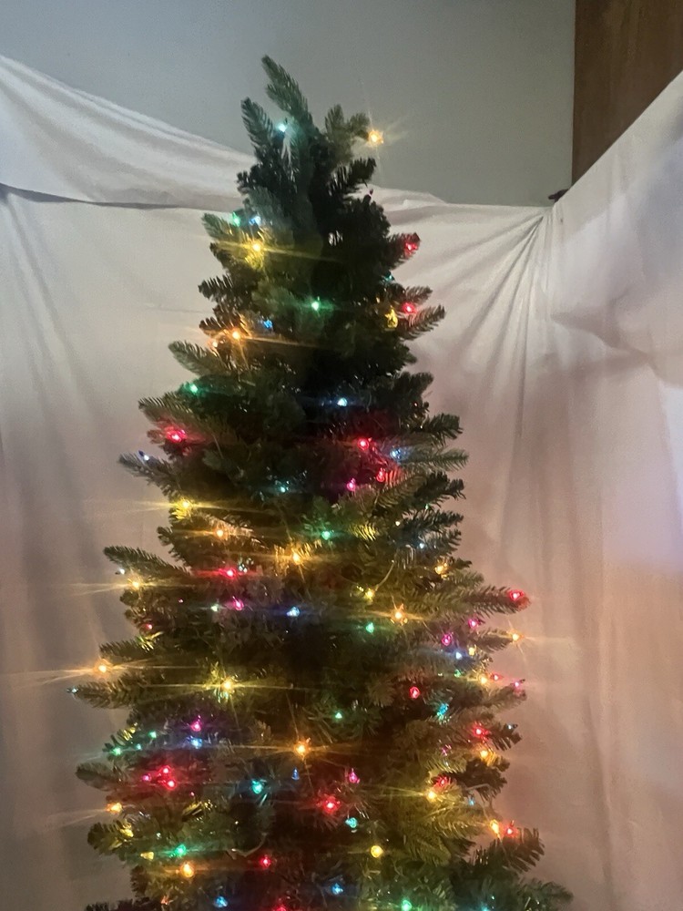 Bethlehem Lights Green Christmas Tree with Multicolored Lights - 5' Ready Shape