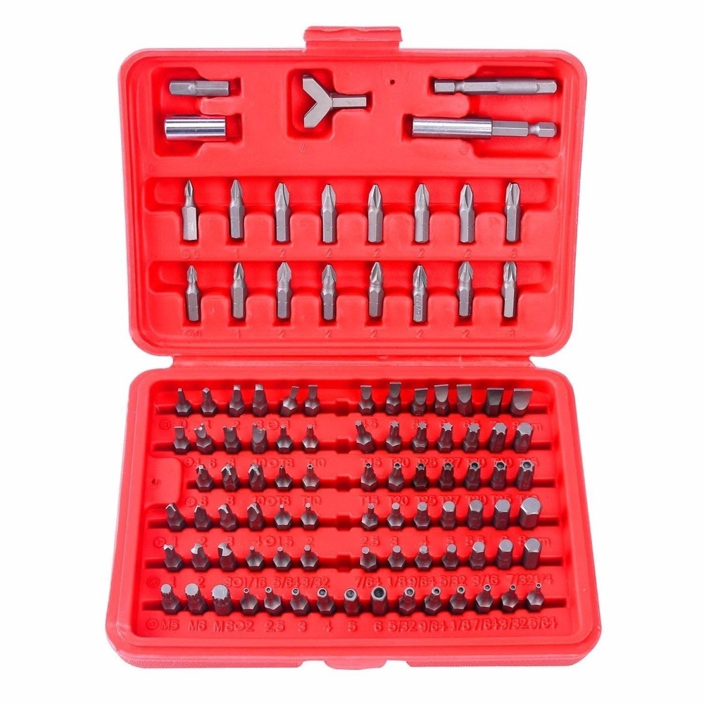 Vector Tools Security Bit Set, Chrome Vanadium Steel | 100-Piece Set One Size