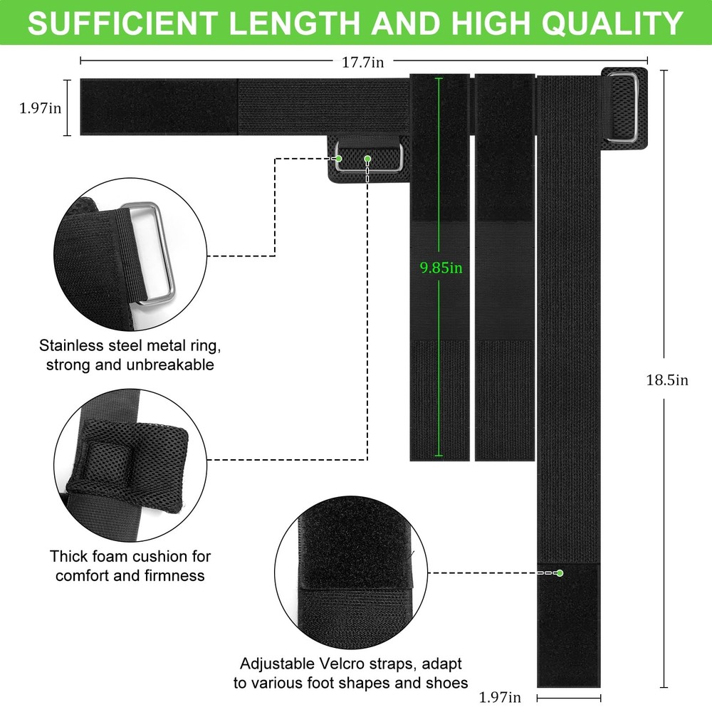 Dumbbell Foot Attachment- Adjustable Ankle Weights Strap for Leg Workouts, Ho...