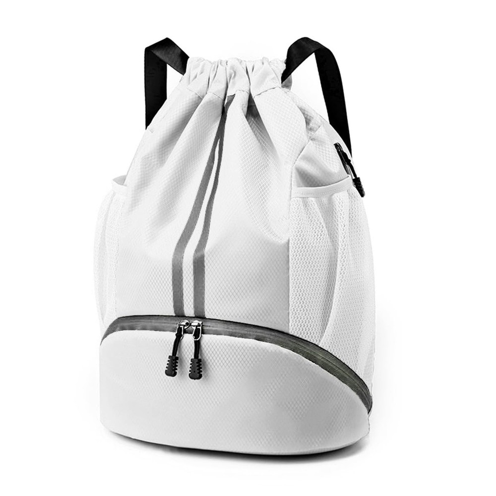 Valleycomfy Sports Drawstring Backpack - Water Resistant String Bag with Shoe...
