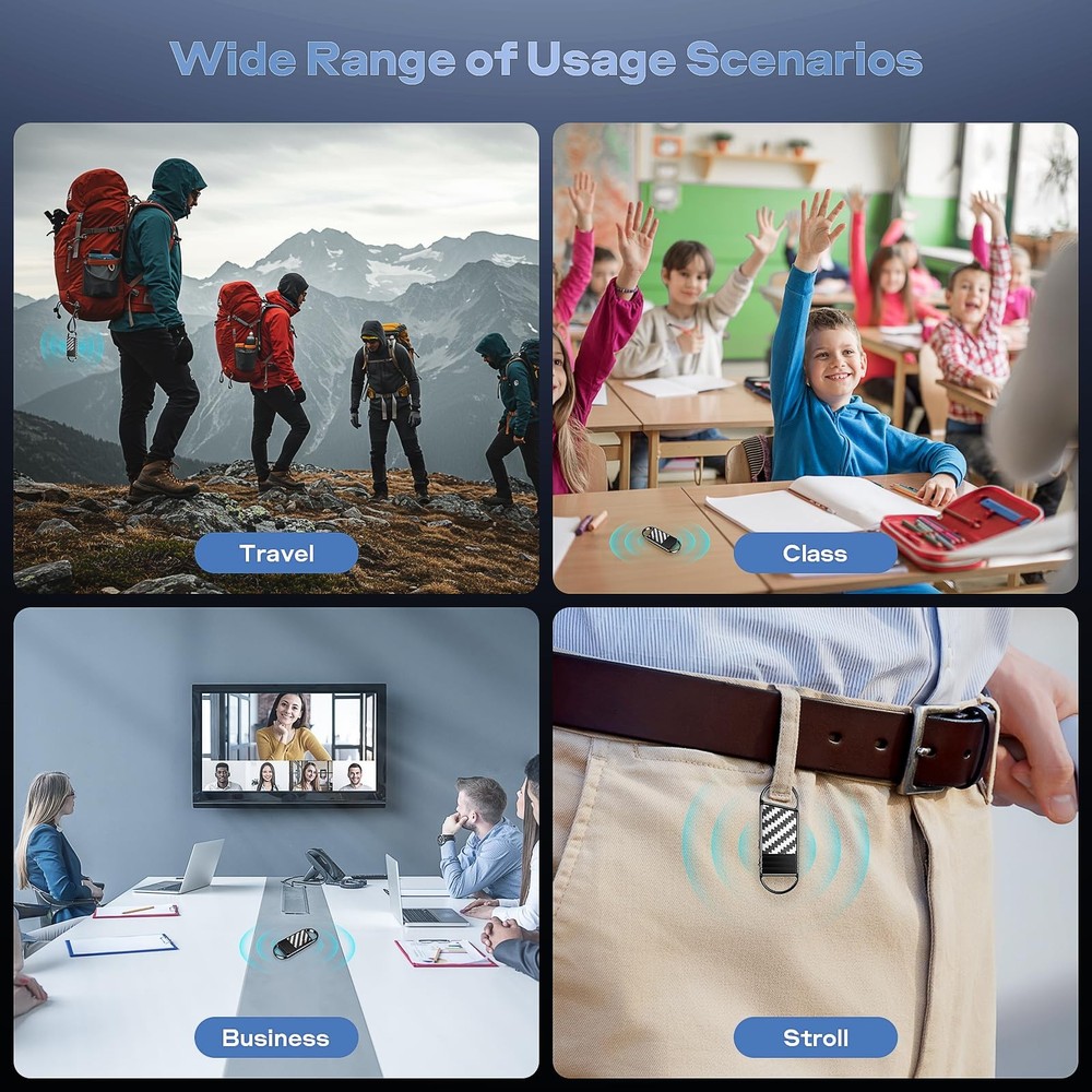 128GB (9800Hours) Voice Activated Recorder with Playback - Tallkcoder Dictaph...