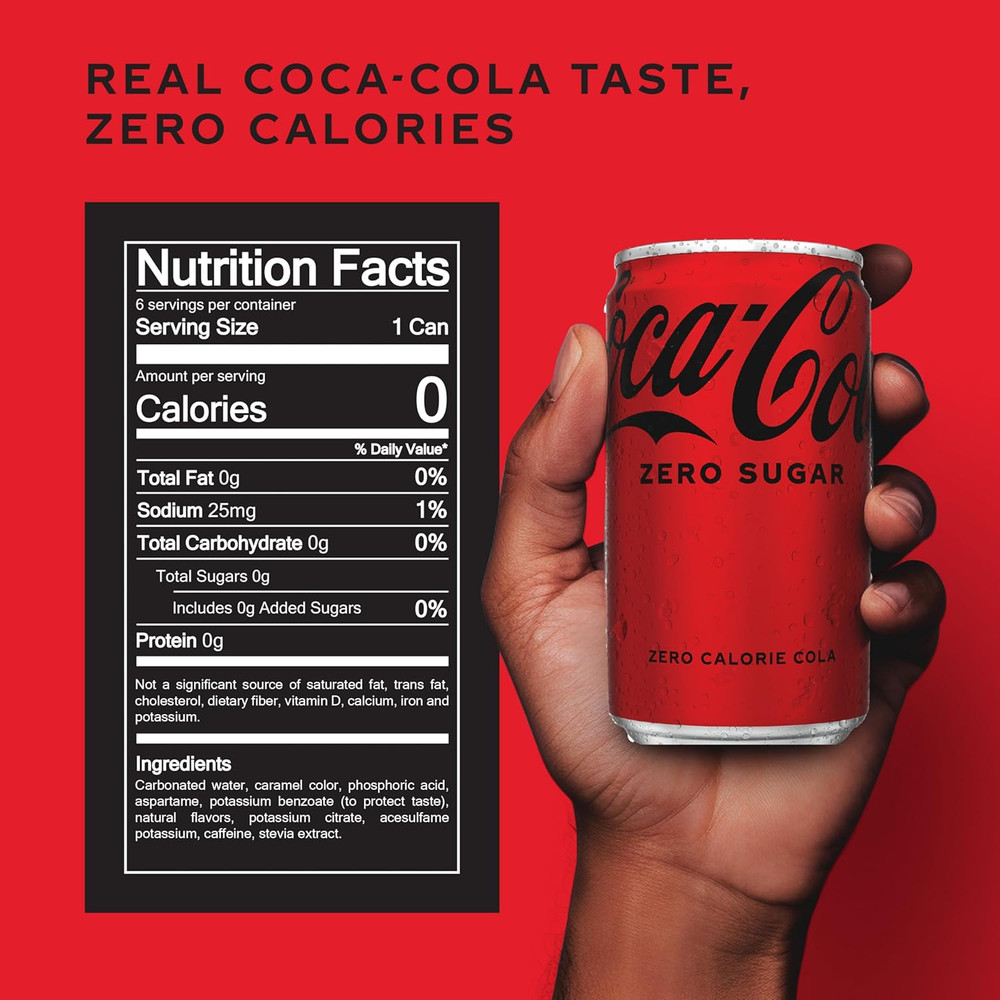 Sugar Mini-Can 7.5 Fl Oz, 6 Pack (Package May Vary)