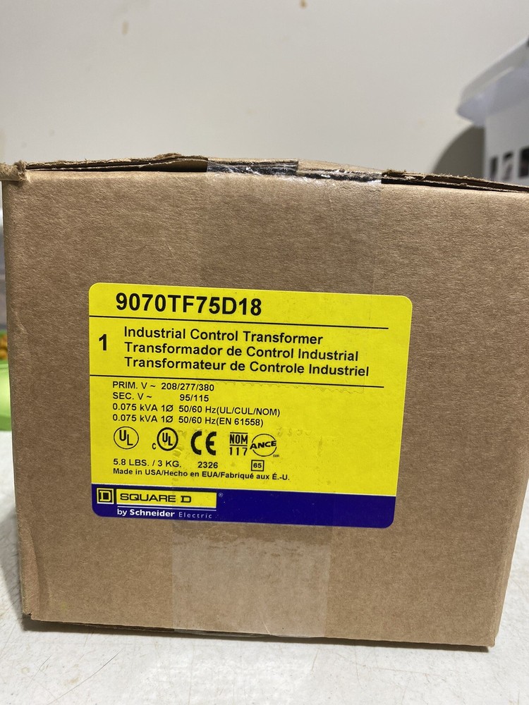 Square D 9070tf75d18 Control Transformer