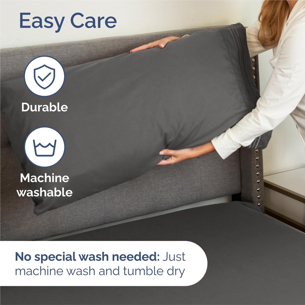 Split King Size 5 Piece Sheet Set - Comfy Breathable Cooling Bed Sheets Set ...