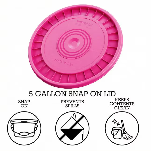 Project Source 5-gallon Pink Plastic Bucket lid
