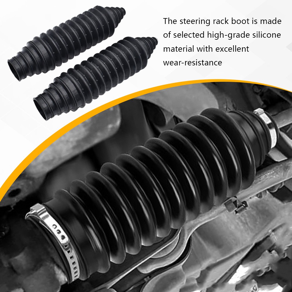 Inner Tie Rod Boot Kit Multi-Size Adjutable Rack and Pinion Boot Kit with 2PCS