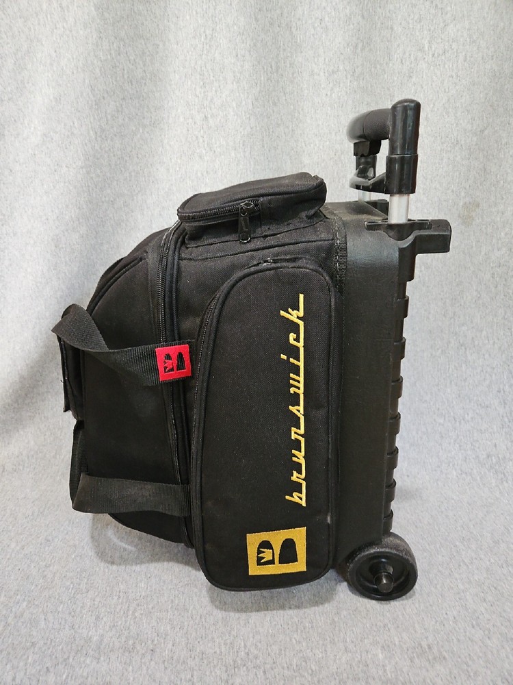 Brunswick 1 Ball Rolling Bowling Bag Retractable Handle Shoe Storage Pockets