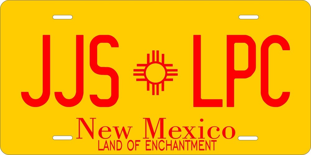 New Mexico Yellow Custom Personalized License plates Auto Bike Motorcycle