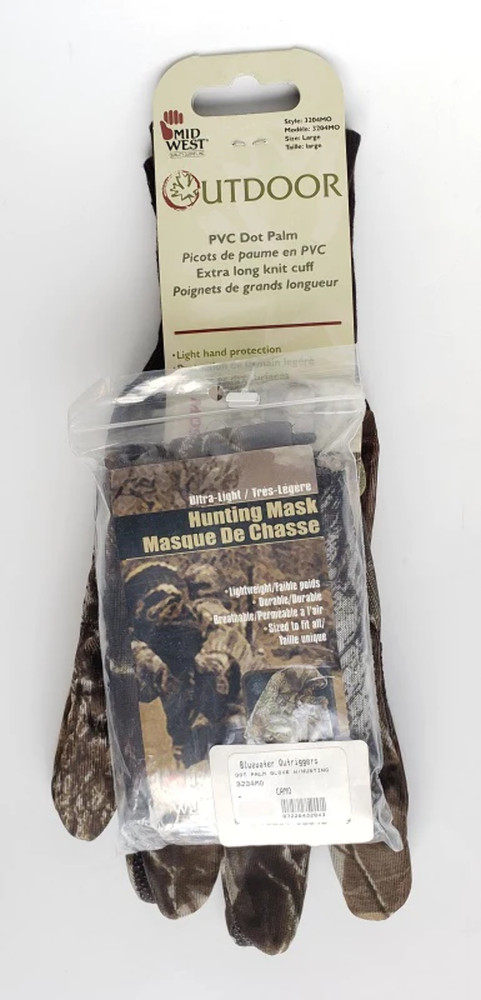 MidWest Dot Palm Hunting Gloves & Mask