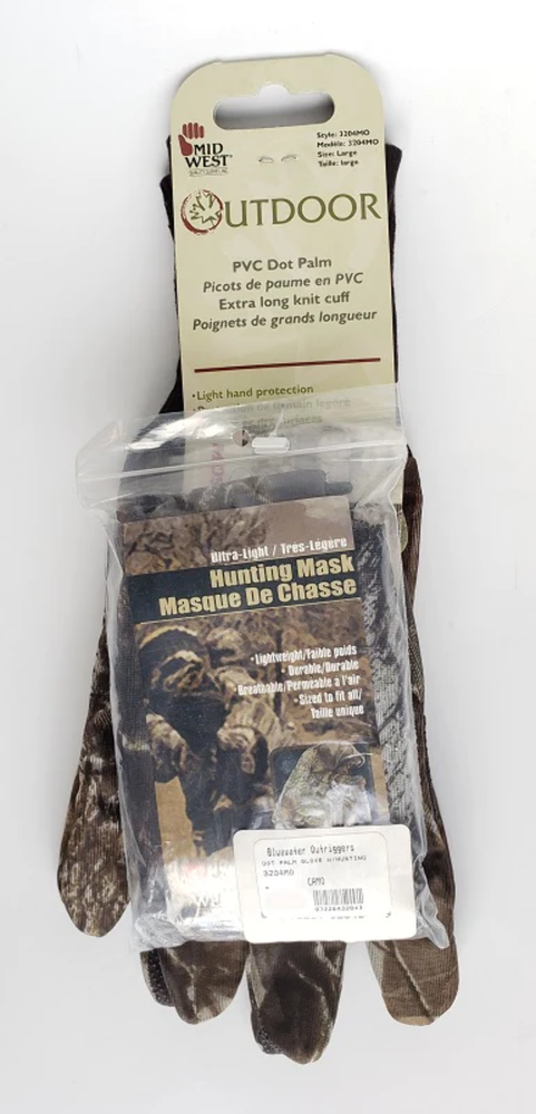 MidWest Dot Palm Hunting Gloves & Mask