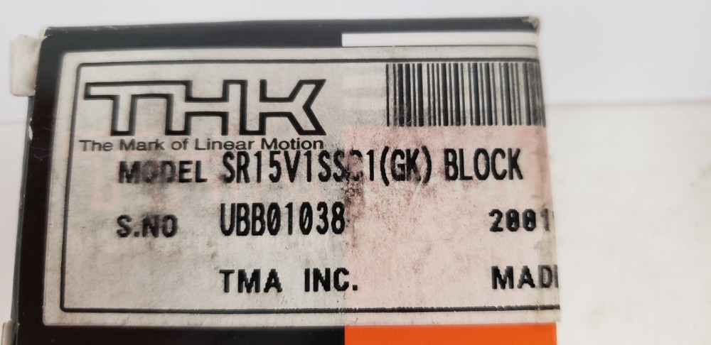 THK SR15V1SSC1 LINEAR BEARING BLOCK, NIB