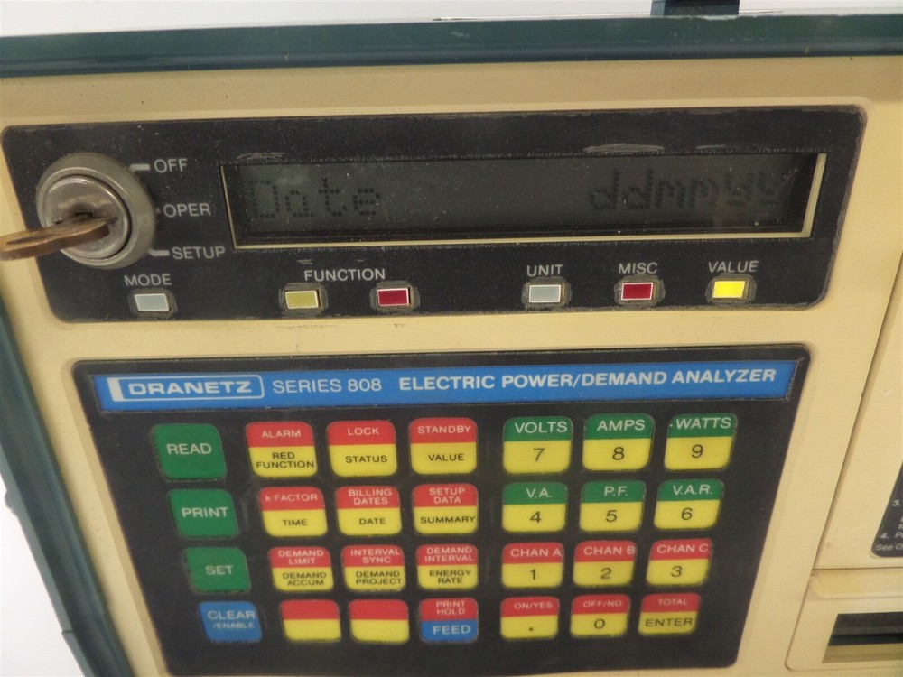 Dranetz Series 808 Electric Power/Demand Analyzer