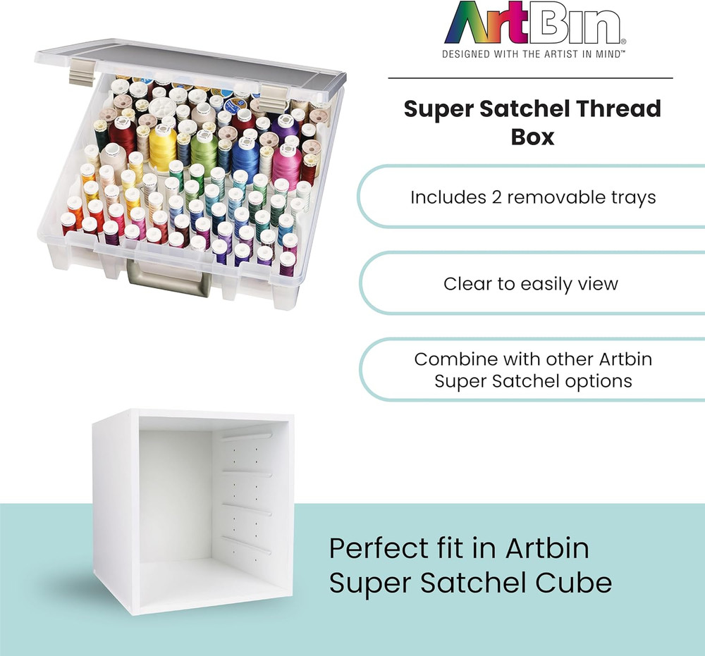Super Satchel Thread Box - Versatile Thread Storage for Sewing, Embroidery, and