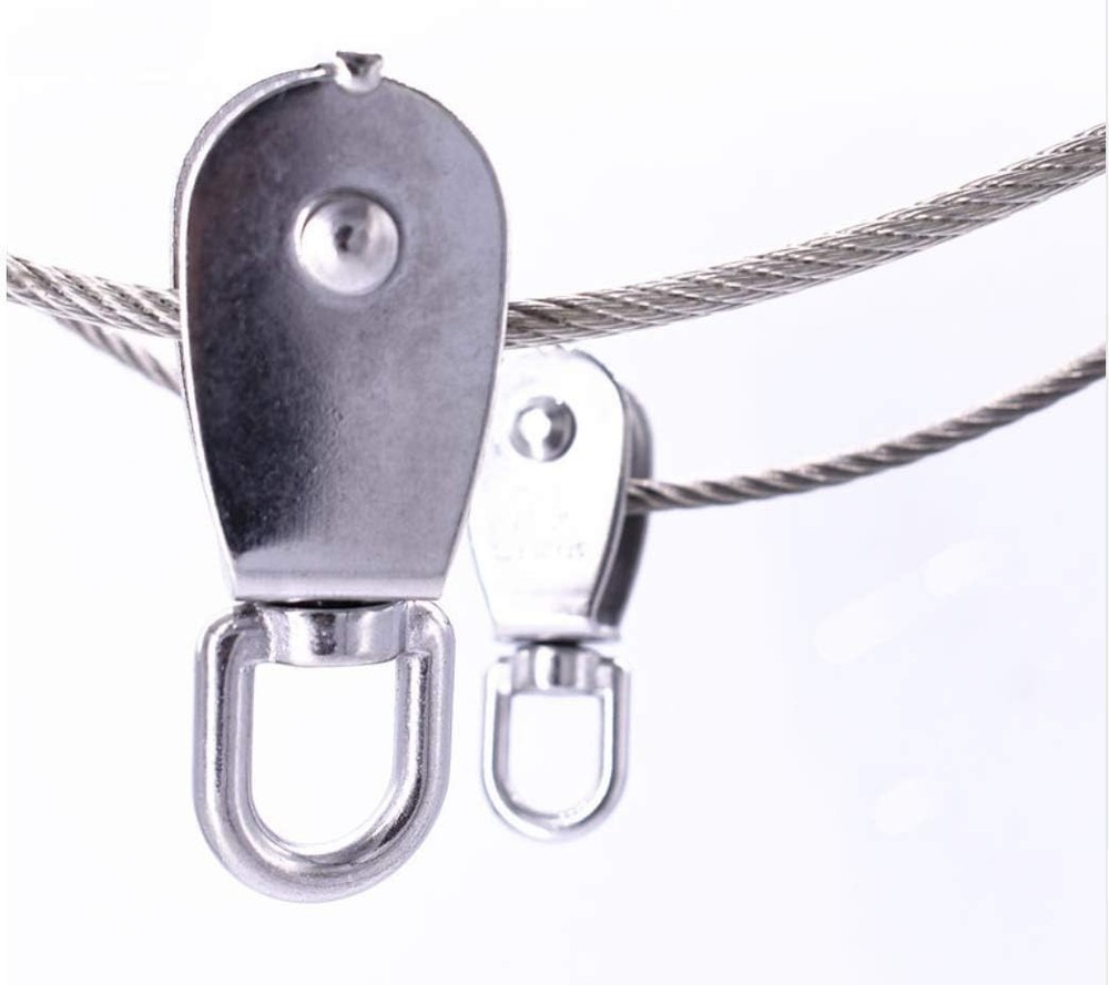 2-Pack M15 Single Wheel Stainless Steel Rigging Block - Swivel Functionality
