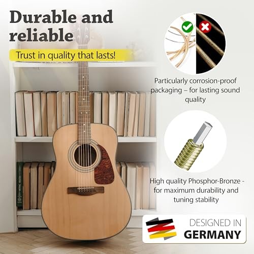 quality acoustic 1 set – 6 strings + extra 1st E (.011/.052) Phosphor Bronze
