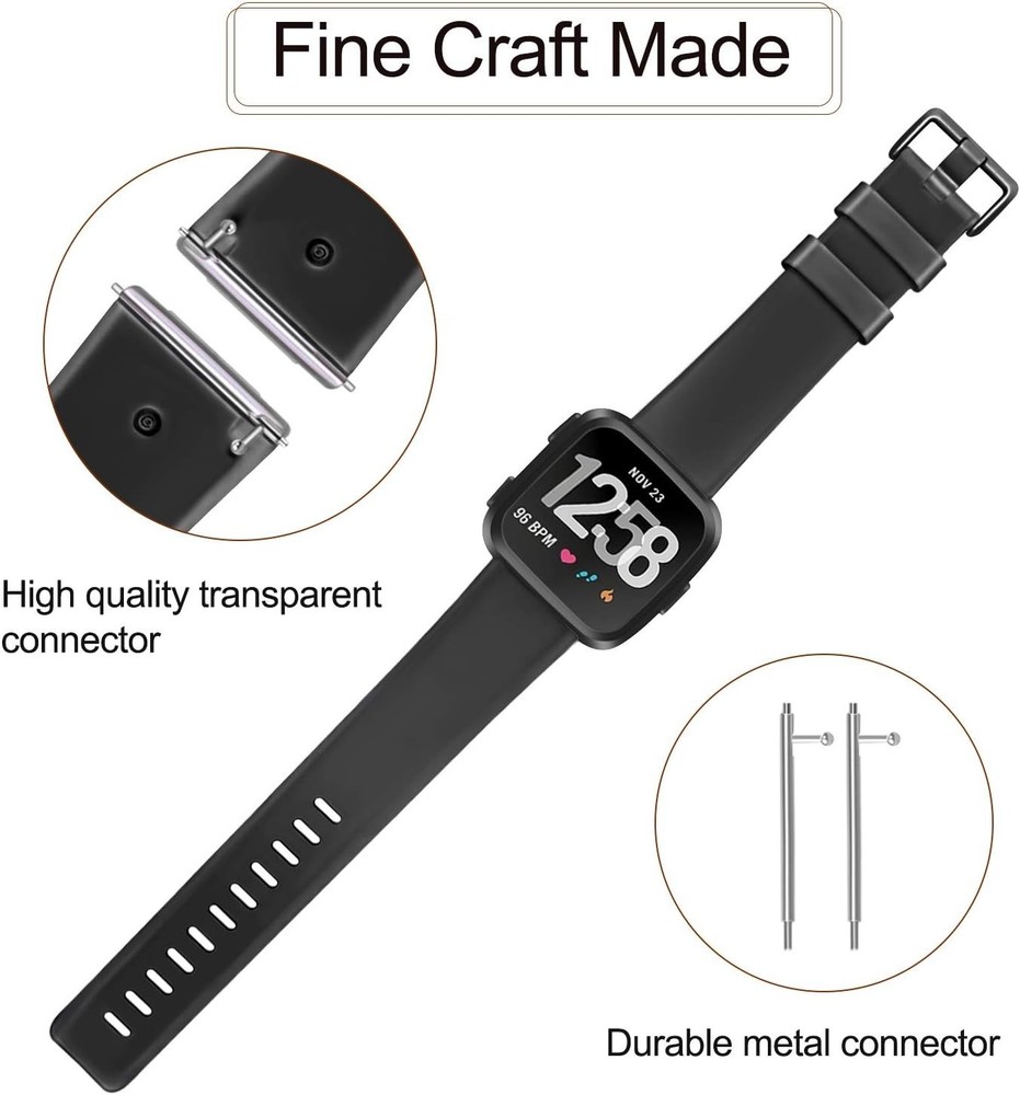 Sports Bands Soft Elastomer MultiColor Strap Compatibl Fitbit Versa 2 Smartwatch