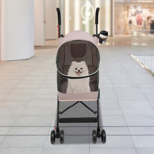 Foldable Small & Medium-sized Dogs Cats Pet Stroller Trolley Pet Travel Stroller
