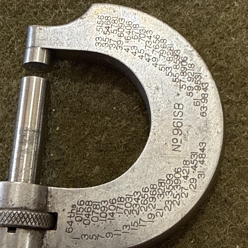 English Made Moore & Wright 0-1" Micrometer w/ Case Vintage
