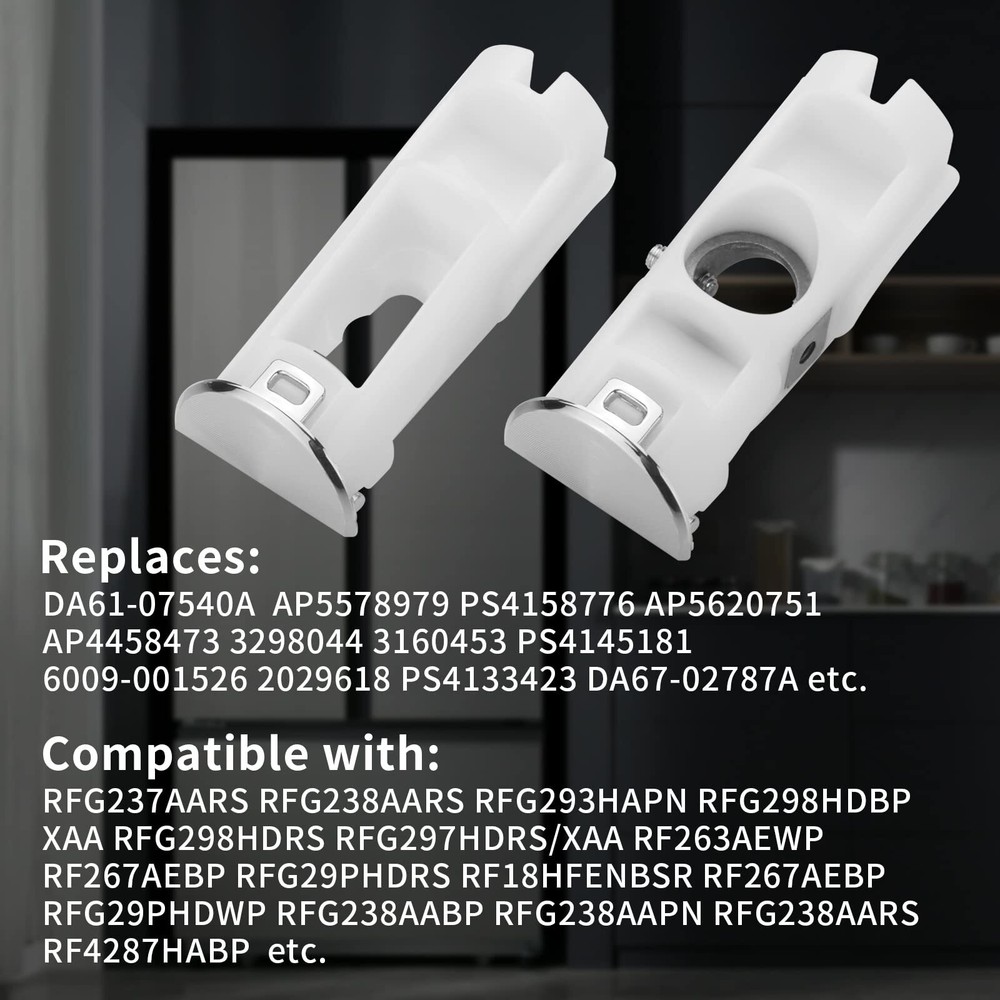 Freezer Door Handle Replacement for Refrigerator with Set Screw Durable