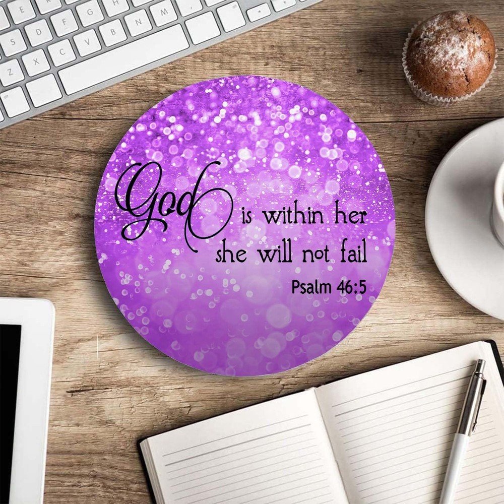 Mouse Pad, Mouse Mat Round Mouse Pad Non-Slip Rubber Base Round Mousepad for ...