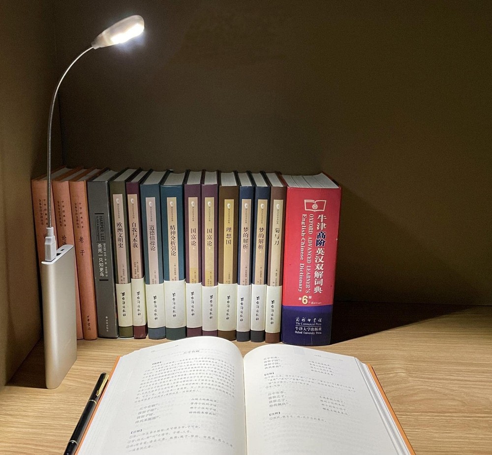 Kyfreshpower LED USB Reading Lamp Light with 2-Brightness Dimmable White