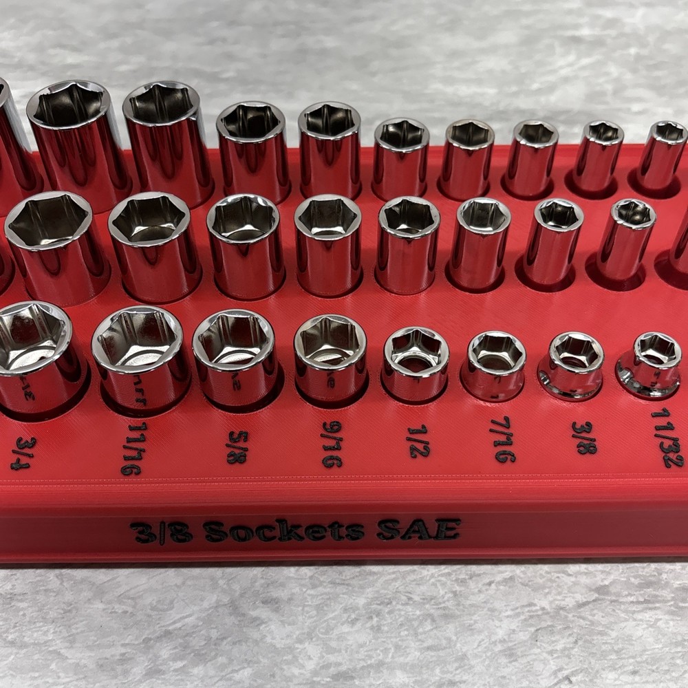 3/8" Drive SAE Master Socket Set Storage Tray For ICON by S3D Printing ICST.38S2