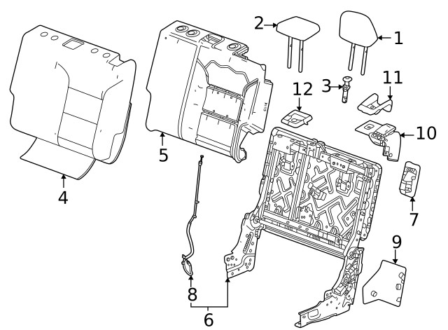 Genuine GM Headrest Center 26449592