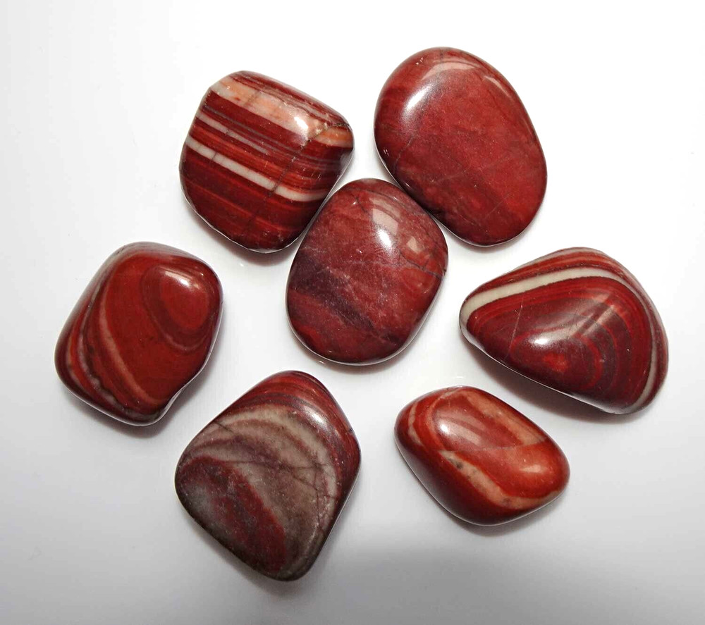 Red Striped Dolomite - 7 Tumbled Stones rt531c