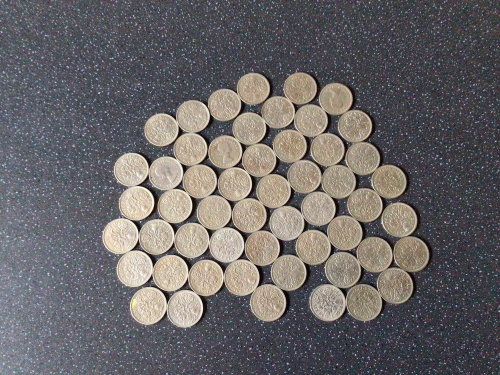 Sixpence Imperial Uk Coins x 52