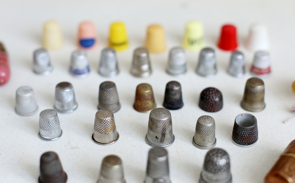 Vintage Thimble Lot Sewing Thread Holders Detroit